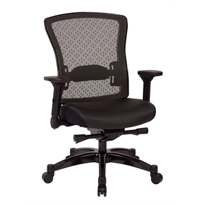 Executive Bonded Leather Back Chair in Black