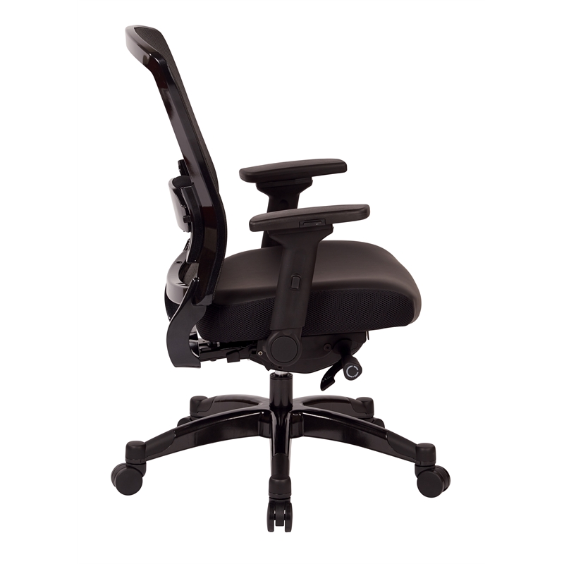 Executive Bonded Leather Back Chair in Black