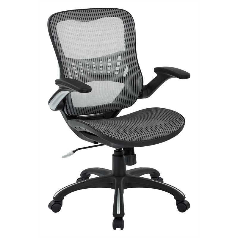 Mesh Seat and Back Manager  Chair in Gray Mesh Fabric