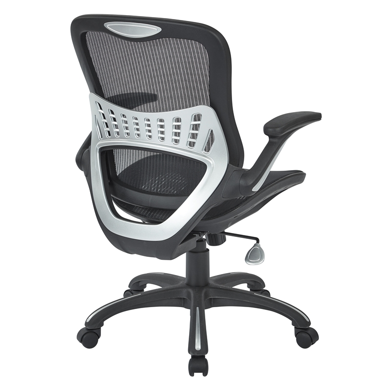 Mesh Black Fabric Seat and Back Managers Chair by Office Star