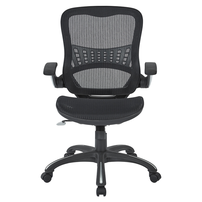 Mesh Black Fabric Seat and Back Managers Chair by Office Star