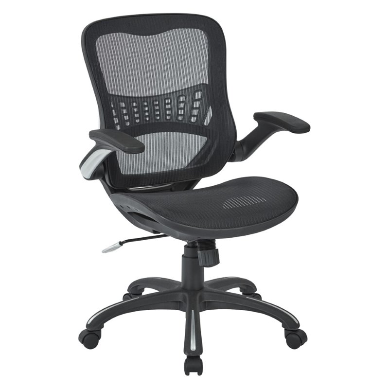 Mesh Black Fabric Seat and Back Managers Chair by Office Star
