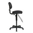 Office Star Economical Black Fabric Chair with Chrome Teardrop Footrest