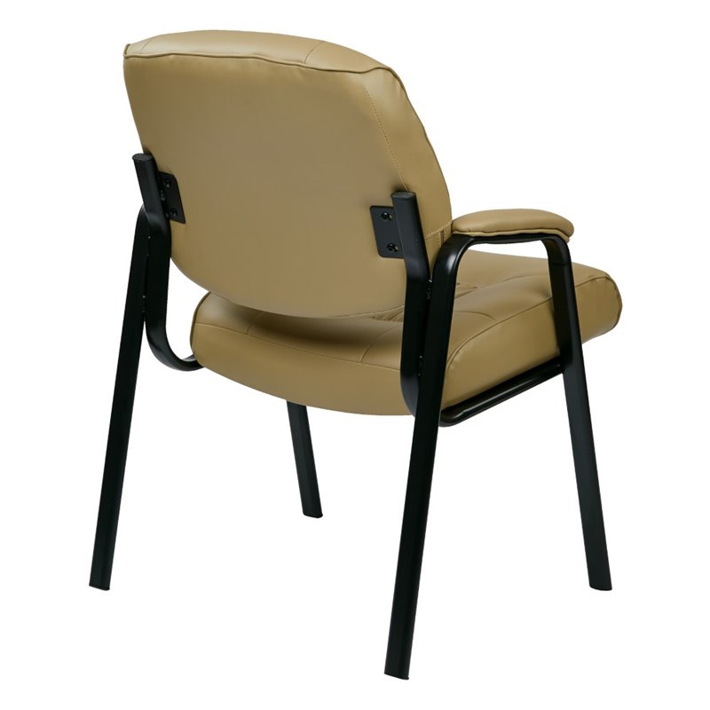 Bonded Leather Guest Chair In Tan Ec8124 Ec21 Bonded Leather Guest Chair In Tan
