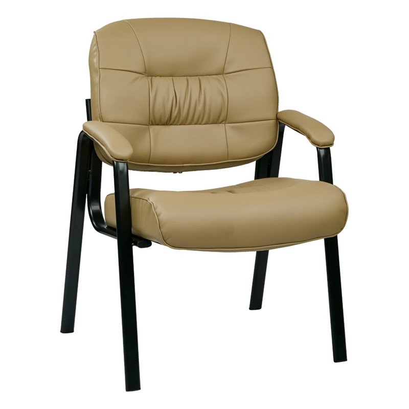 Bonded Leather Guest Chair In Tan Ec8124 Ec21 Bonded Leather Guest Chair In Tan