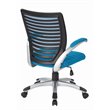 Mesh Seat and Screen Back Managers Chair in Blue Fabric