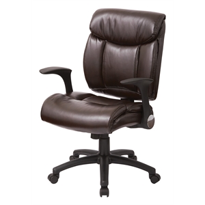fl89675 faux leather managers chair with flip arms