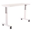 5 ft. Wide Pneumatic Height Adjustable Table White Steel Metal Frame