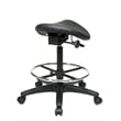 Pneumatic Drafting Black Backless Vinyl Saddle Seat stool