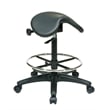 Pneumatic Drafting Black Backless Vinyl Saddle Seat stool