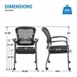 Pro-Line II Titanium Black Visitors Guest Chair in Black Fabric