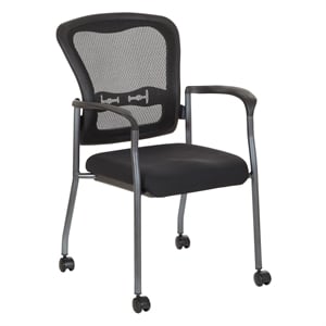 Pro-Line II Titanium Black Visitors Guest Chair in Black Fabric
