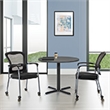 Pro-Line II Titanium Black Visitors Guest Chair in Black Fabric