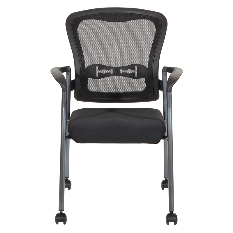 Pro-Line II Titanium Black Visitors Guest Chair in Black Fabric