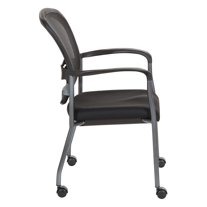 Pro-Line II Titanium Black Visitors Guest Chair in Black Fabric