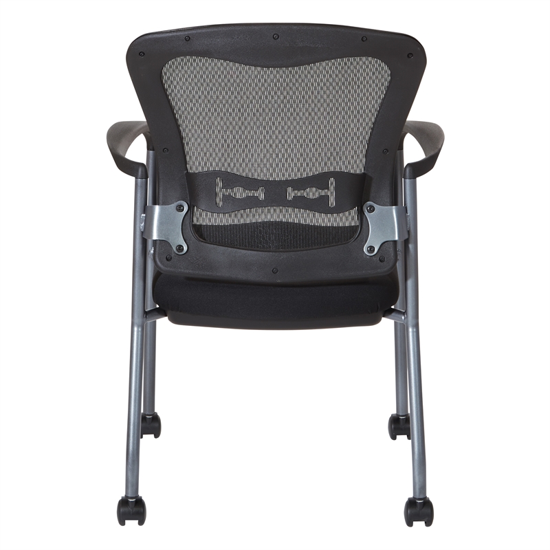 Pro-Line II Titanium Black Visitors Guest Chair in Black Fabric