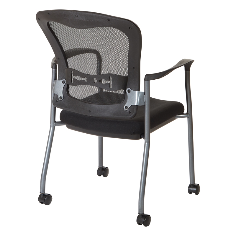 Pro-Line II Titanium Black Visitors Guest Chair in Black Fabric