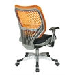 Unique Self Adjusting Orange Fabric SpaceFlex Back Managers Chair