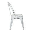 Bristow Armless Chair in Antique White Metal Finish 4 Pack