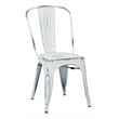Bristow Armless Chair in Antique White Metal Finish 4 Pack