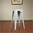 Bristow 30 inch Metal Bar Stool in Antique White Set of 4