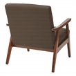 Davis Chair in Klein Otter Brown Fabric with medium Espresso frame