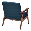 Davis Chair in Klein Azure Blue fabric with Medium Espresso Frame