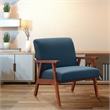 Davis Chair in Klein Azure Blue fabric with Medium Espresso Frame