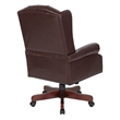 High Back Executive Office Chair in Ox Blood Red Vinyl