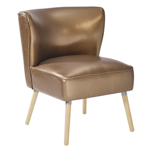 Amity Side Chair in Sizzle Copper Fabric with Solid Wood Legs