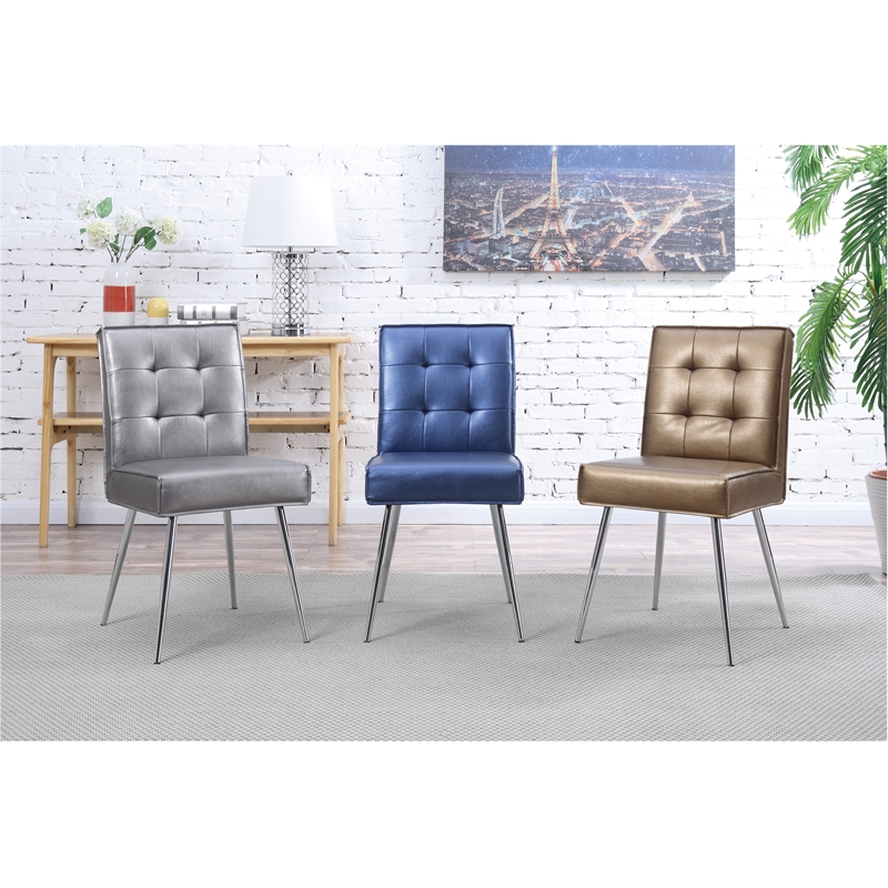 Amity Tufted Dining Chair In Sizzle, Avenue Six Upholstered Dining Chair