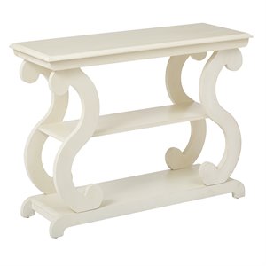 OSP Home Furnishings Ashland Console Table in Antique Beige Engineered Wood