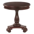 Avalon Hand Painted Round Accent table in Vintage Wine Cherry Engineered Wood