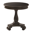 Avalon Hand Painted Round Accent table in Antique Black Finish