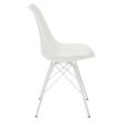 Emerson White Side Chair with 4 Leg Base