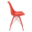 Emerson Red Side Chair with 4 Leg Base by OSP Home Furnishings