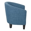 Ethan Fabric Tub Chair in Blue Denim with Espresso Legs