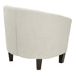 Ethan Fabric Tub Chair in Linen Beige with Espresso Legs