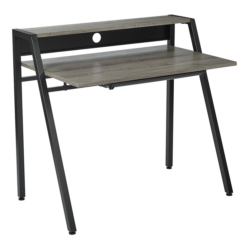 Office Star Osp Designs Writing Desk In Dark Driftwood Knt686 Ddw