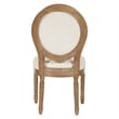 Lillian Oval Back Chair in Linen Beige Brushed Frame