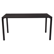 60 Inch Writing Desk with Black Laminate Top and Black Finish Metal Legs
