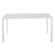 60 inch Writing Desk with White Laminate Top and White Finish Metal Legs