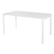 60 inch Writing Desk with White Laminate Top and White Finish Metal Legs