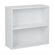 OSP Home Furnishings Prado 30 inch 2 Shelf White Bookcase Engineered Wood
