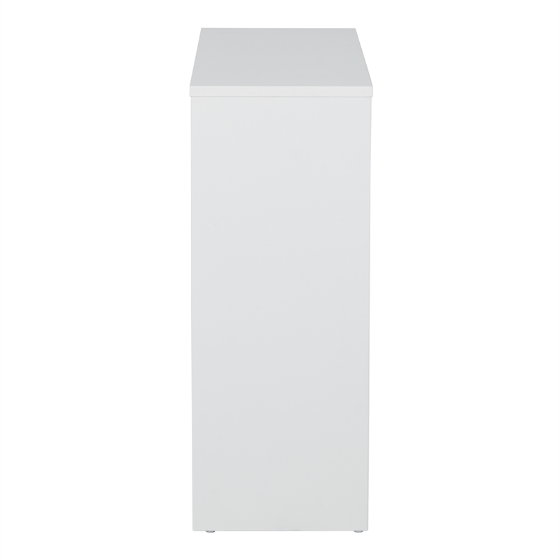 OSP Home Furnishings Prado 30 inch 2 Shelf White Bookcase Engineered Wood