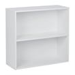 OSP Home Furnishings Prado 30 inch 2 Shelf White Bookcase Engineered Wood