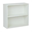 OSP Home Furnishings Prado 30 inch 2 Shelf White Bookcase Engineered Wood