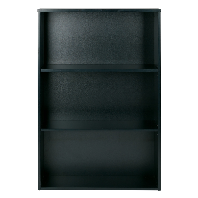 Prado 48 inch 3 Shelf Black Bookcase by Office Star