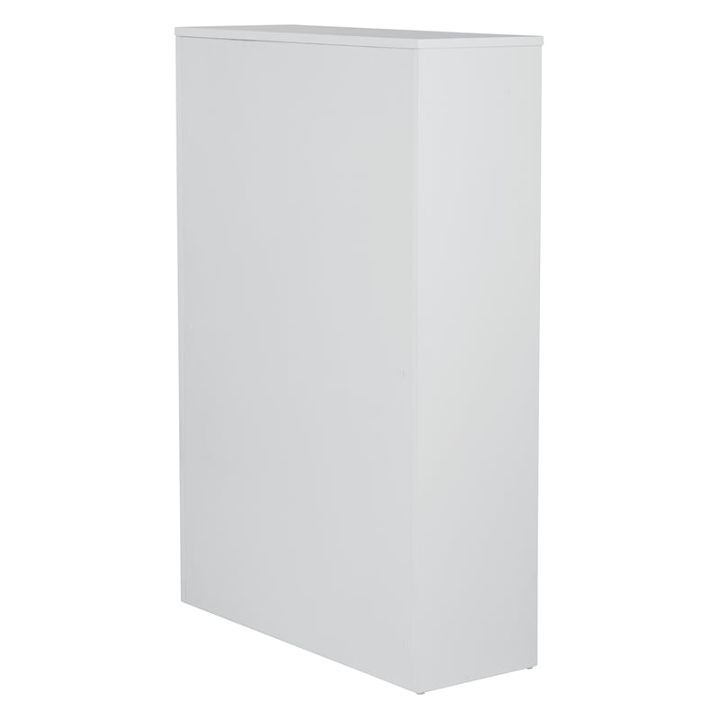 OSP Home Furnishings Prado 48 inch 3 Shelf White Bookcase Engineered Wood