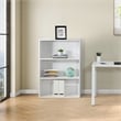 OSP Home Furnishings Prado 48 inch 3 Shelf White Bookcase Engineered Wood
